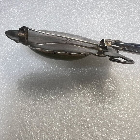 Egytian Revival AQ Large Taxco MX Silver Scarab Beetle Insect Brooch Serpentine - Picture 7 of 14